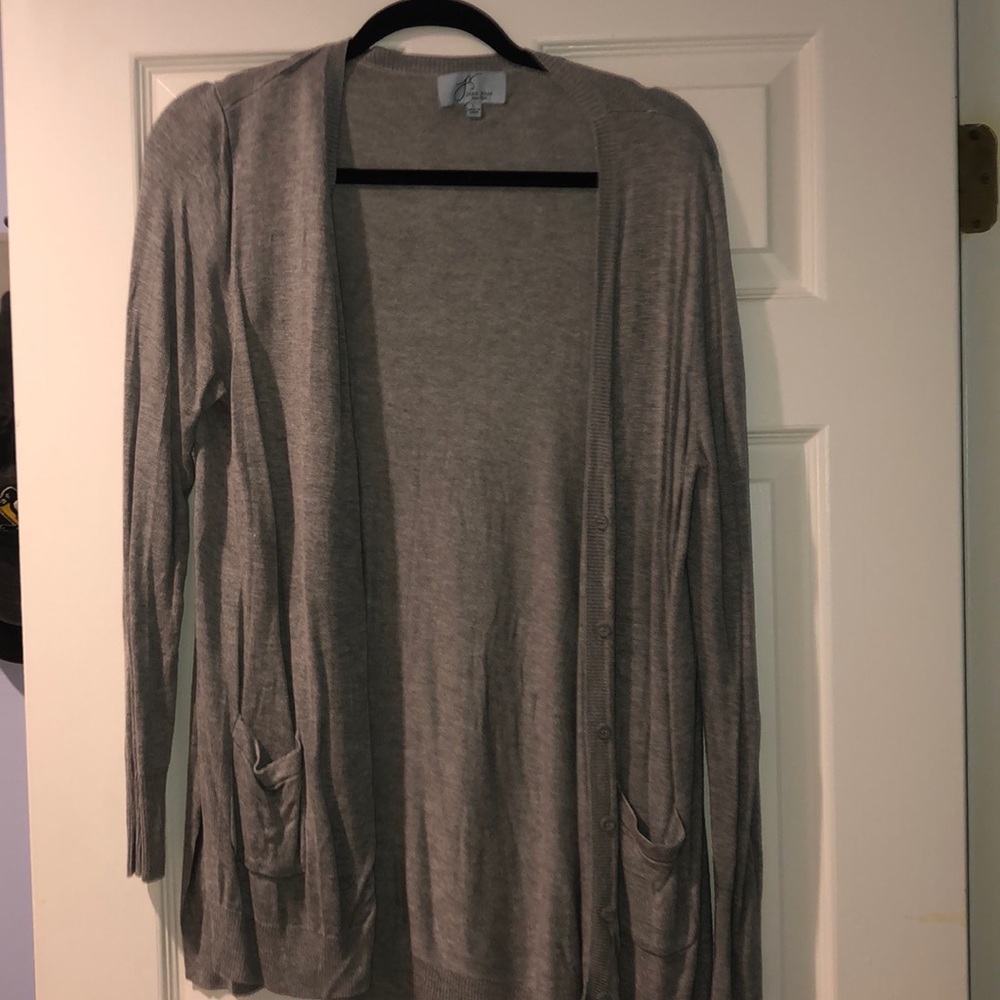 Gray cardigan